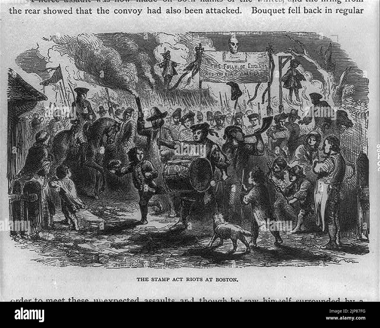 The Stamp Act riots in Boston Stock Photo Alamy