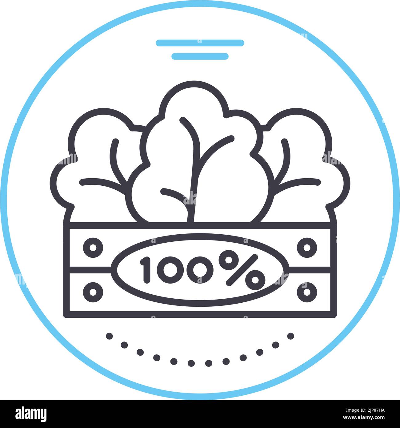100 natural line icon, outline symbol, vector illustration, concept sign Stock Vector