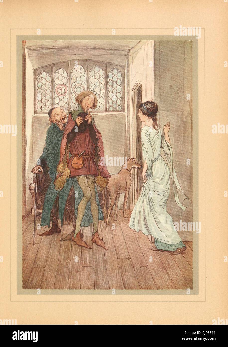 I had a father, Mistress Anne : my uncle can tell you good jests of him from the book ' The merry wives of Windsor ' by  William Shakespeare Illustrated by Hugh Thomson, Publication date 1910 Publisher New York : F.A. Stokes The Merry Wives of Windsor or Sir John Falstaff and the Merry Wives of Windsor is a comedy by William Shakespeare first published in 1602, Stock Photo