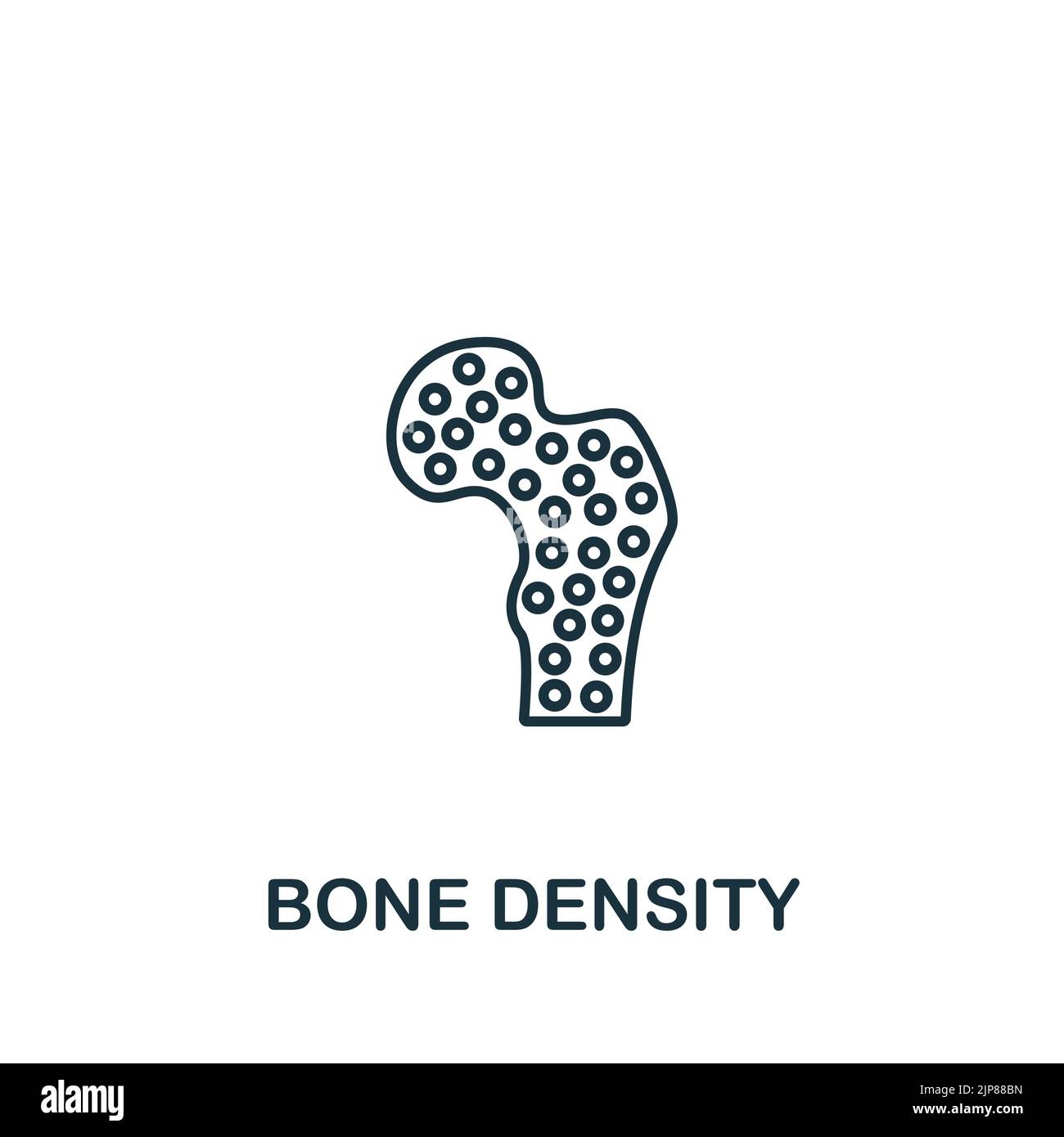 Bone Density icon. Line simple Health Check icon for templates, web design and infographics Stock Vector