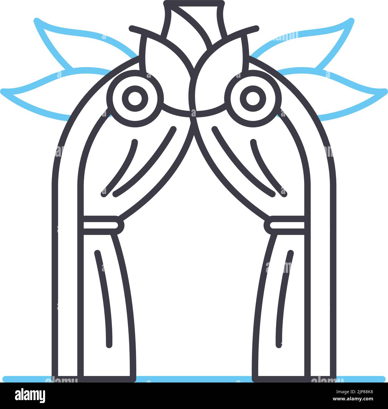 decoration line icon, outline symbol, vector illustration, concept sign Stock Vector