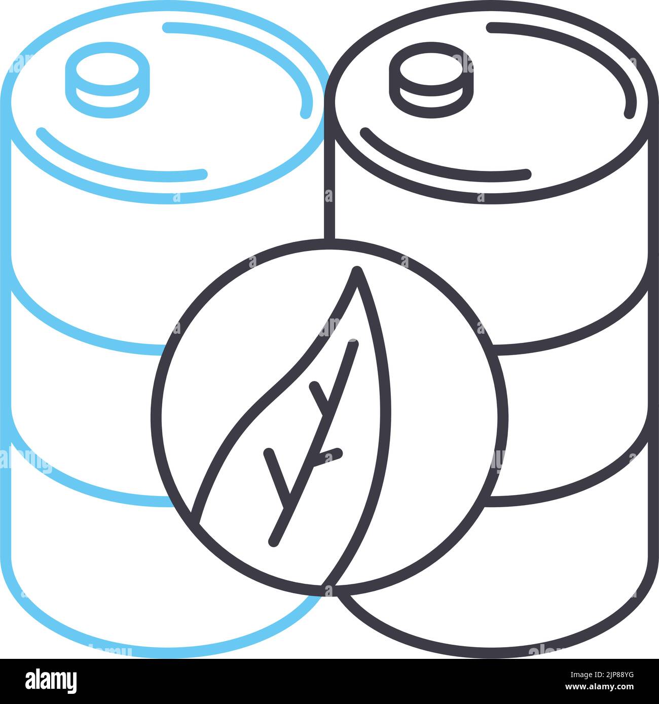 eco fuel line icon, outline symbol, vector illustration, concept sign ...