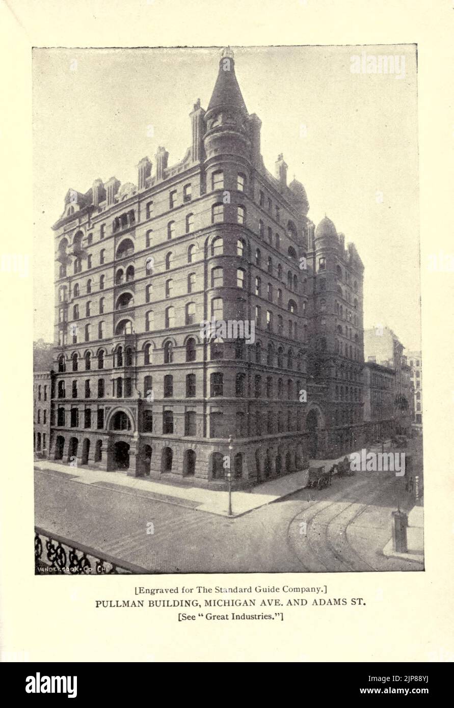 Pullman Building Michigan Ave. and Adams St. from the book Chicago, the