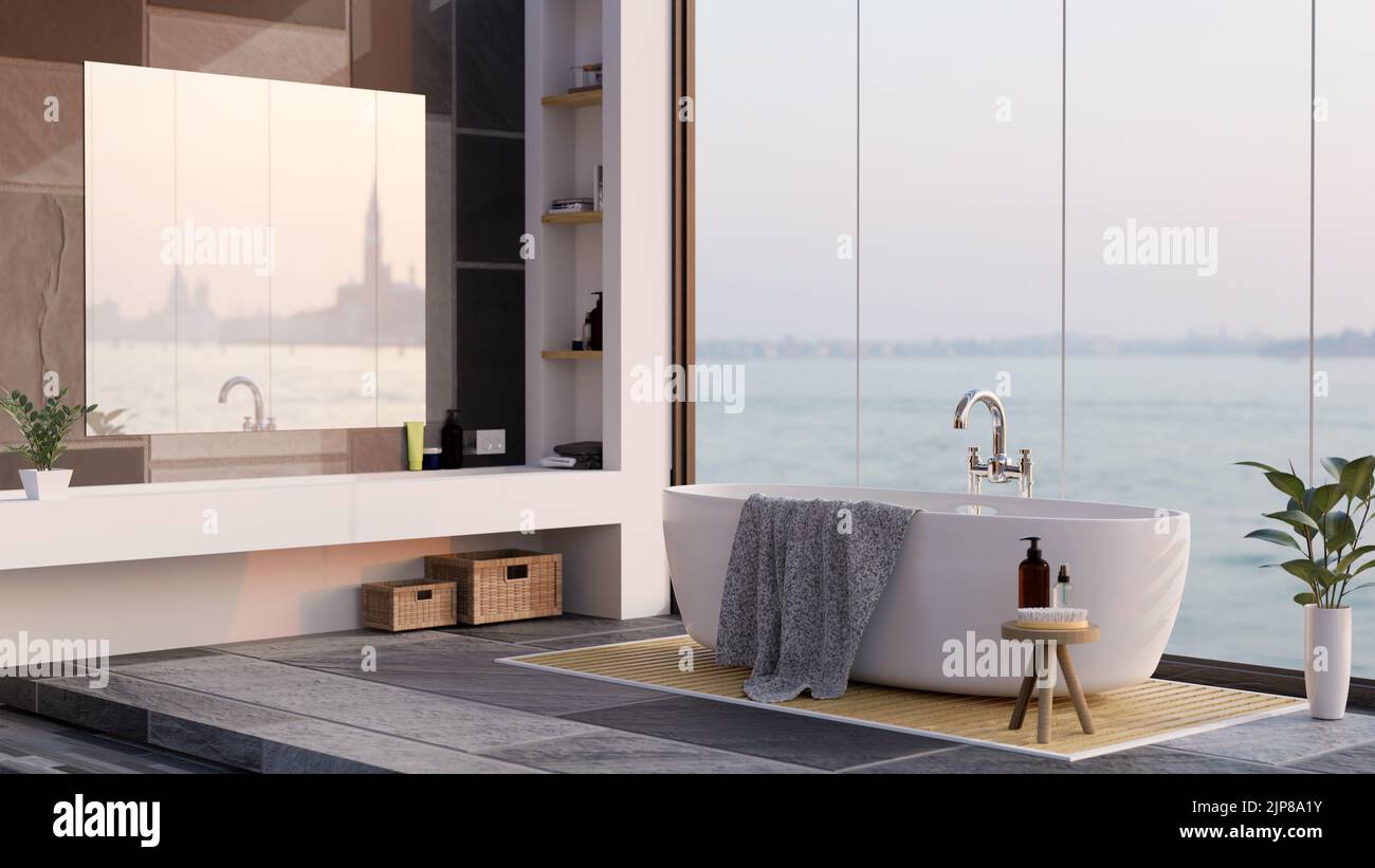 Beautiful view of Luxury Penthouse Bathroom Design