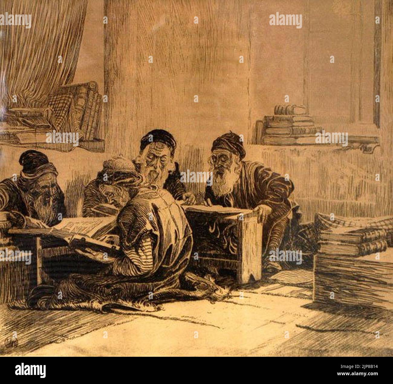 The Talmud students Stock Photo - Alamy