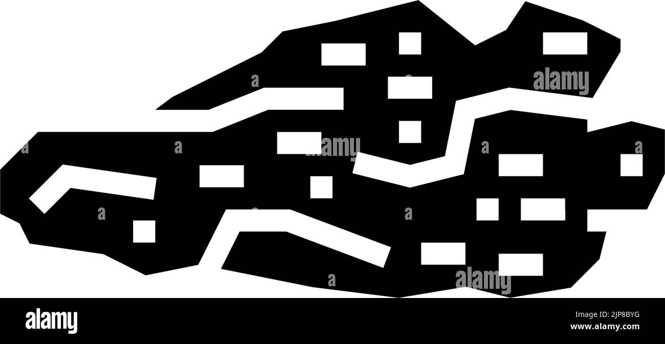 rocks aquarium fish glyph icon vector illustration Stock Vector Image ...