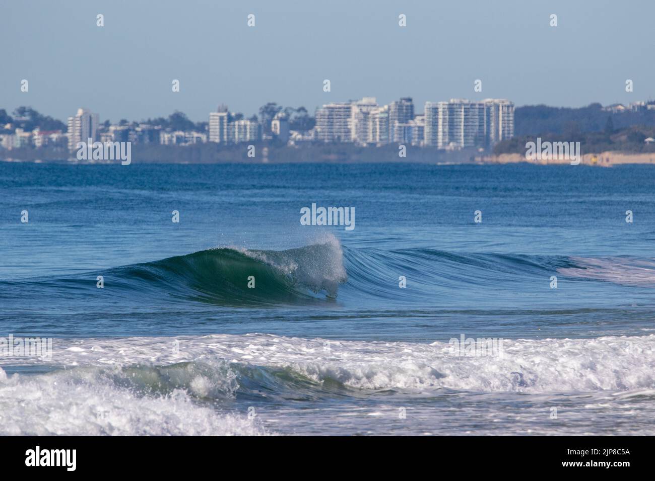 The Yaroomba beach on the sunshine coast of Queensland Australia with buildings in the background Stock Photo Alamy