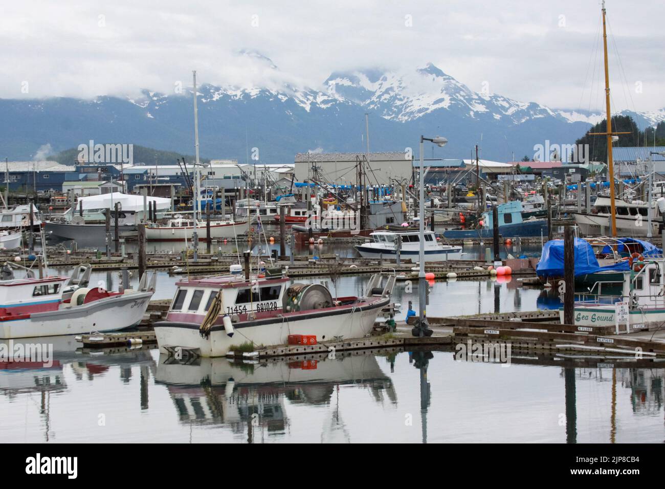 Fishing boats at Whittier Harbor, Alaska Stock Photo Alamy