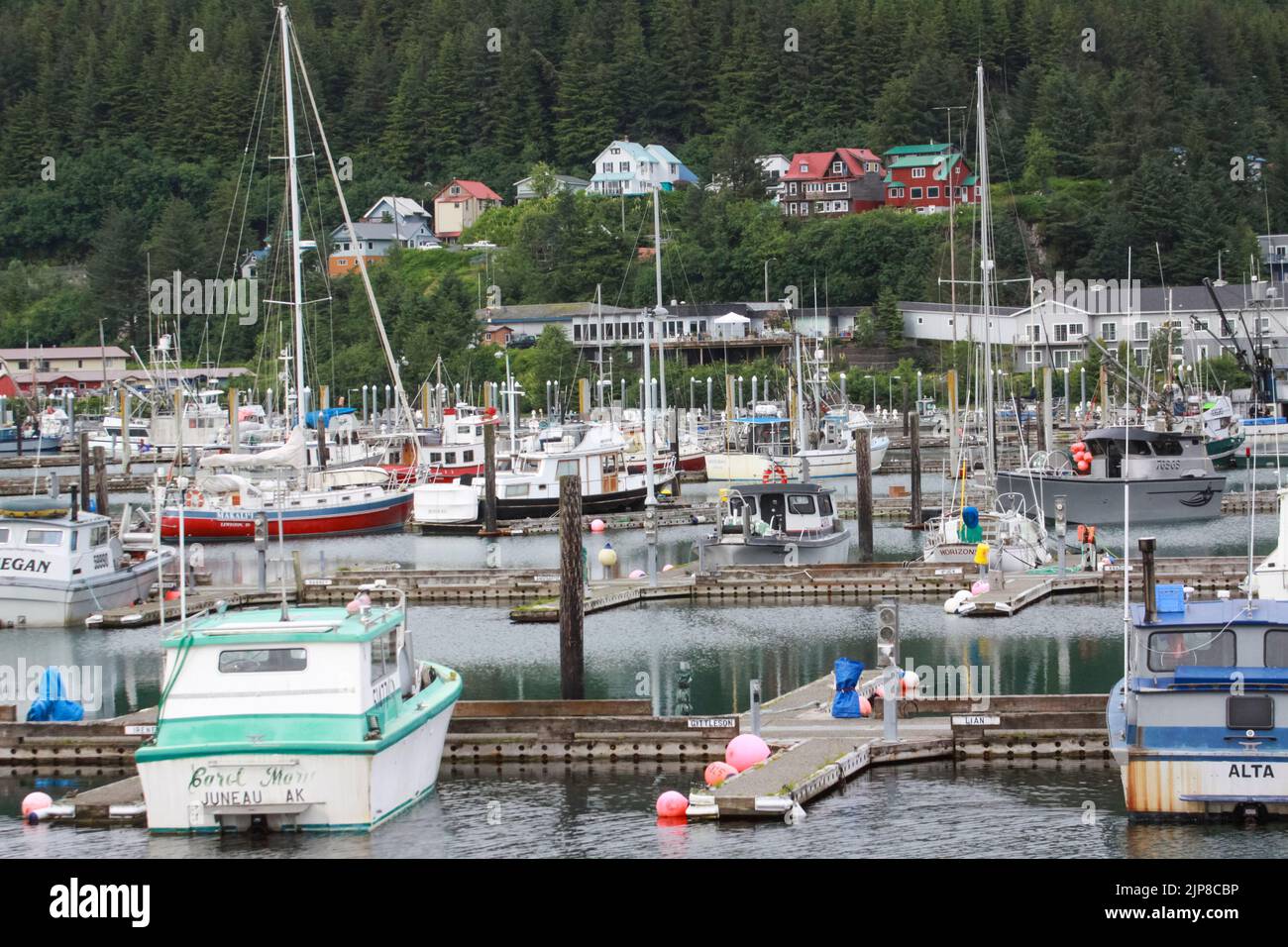 Fishing boats at Whittier Harbor, Alaska Stock Photo Alamy