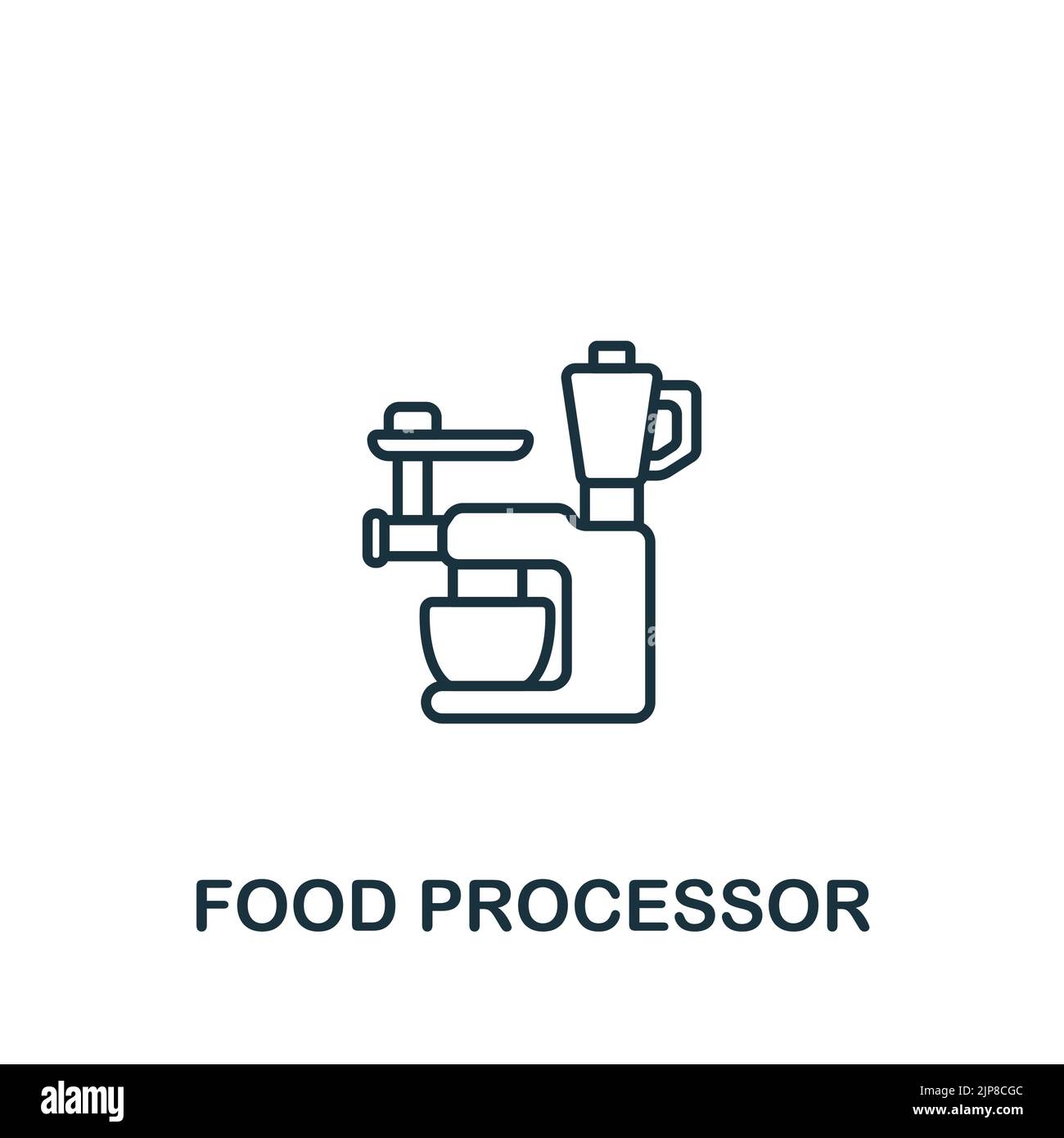 Food Processor icon. Line simple icon for templates, web design and