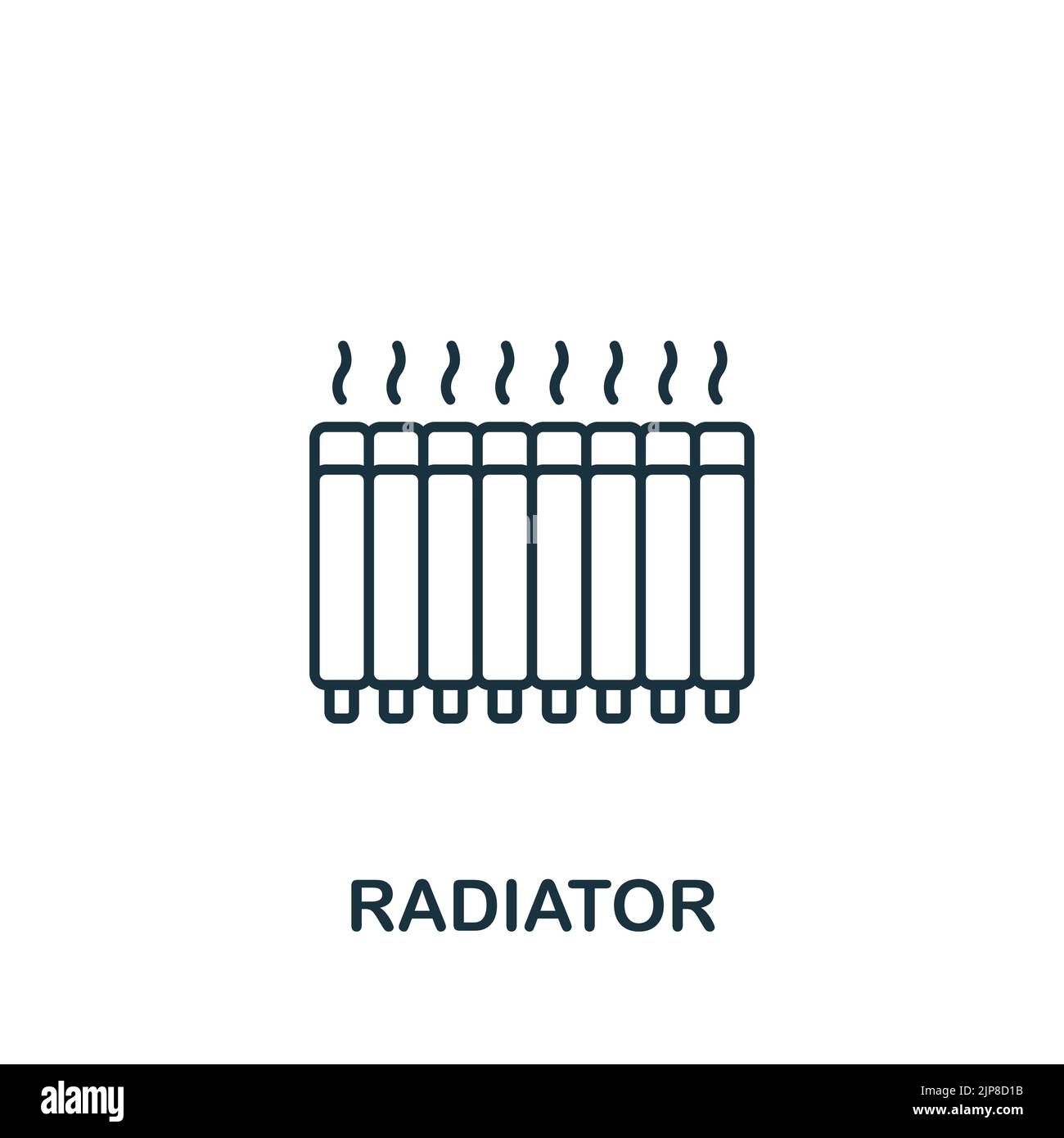 Radiator icon. Line simple icon for templates, web design and