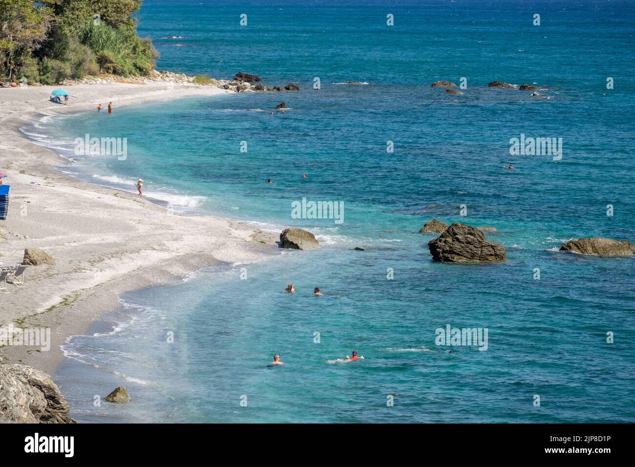 Bouka beach in Agiokampos, Greece Stock Photo