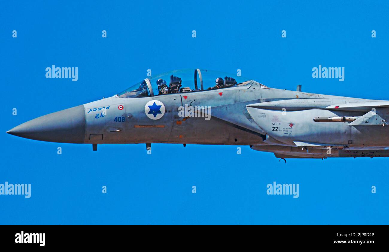 Israeli Air Force (IAF) F-15 (Baz) Fighter Jet In Flight Stock Photo ...