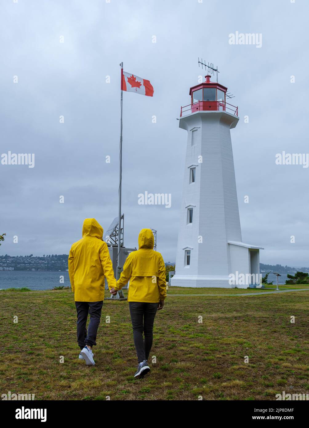 Quadra Island old historical lighthouse at Cape Mudge Vancouver Island