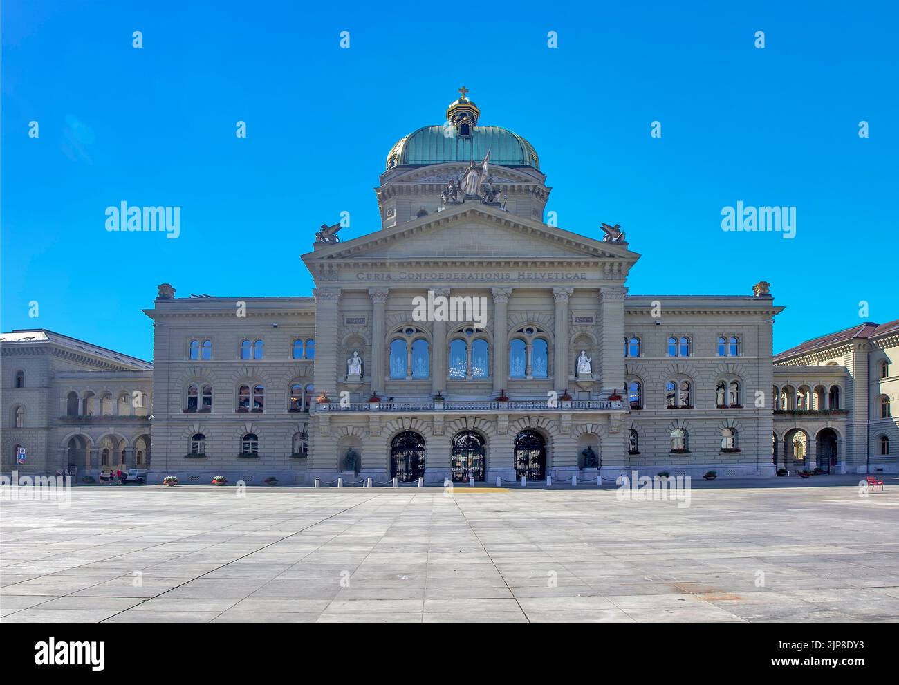 The Federal Palace is a building in Bern housing the Swiss Federal Assembly Stock Photo