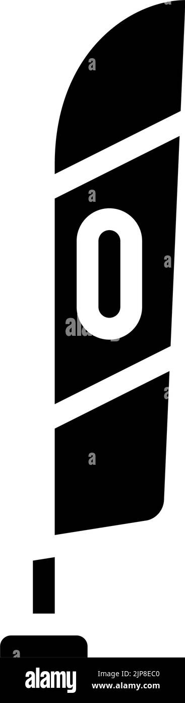beach flag exhibition glyph icon vector illustration Stock Vector Image ...
