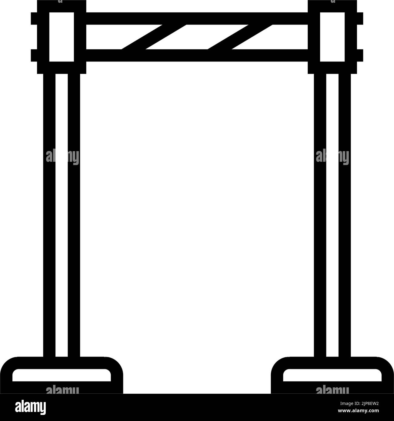 tape barrier stand line icon vector illustration Stock Vector Image ...