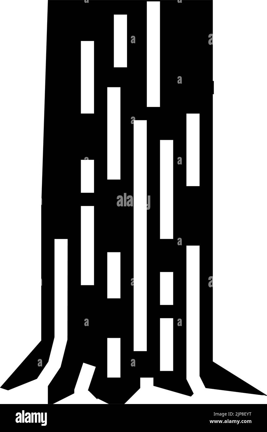 trunk wood timber glyph icon vector illustration Stock Vector Image ...