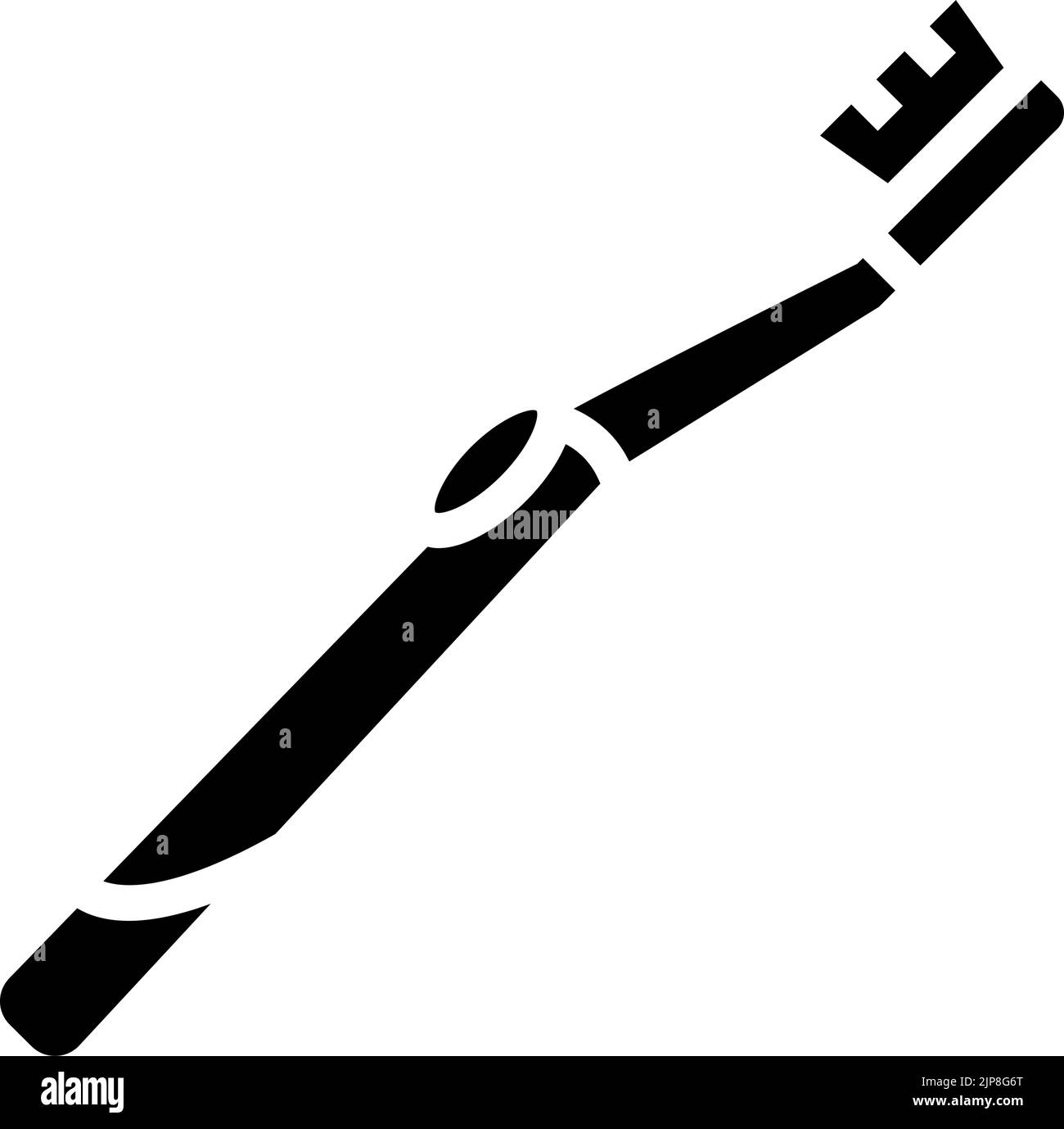 toothbrush dental care glyph icon vector illustration Stock Vector ...