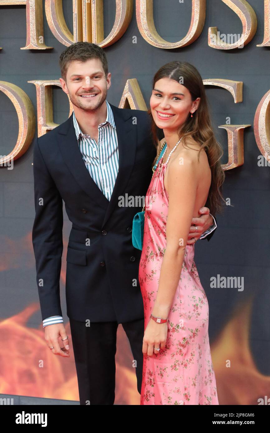 Jim Chapman and Sarah Tarleton, Game of Thrones House of the Dragon World Premiere, Leicester Square Gardens, London, UK, 15 August 2022, Photo by Ric Stock Photo