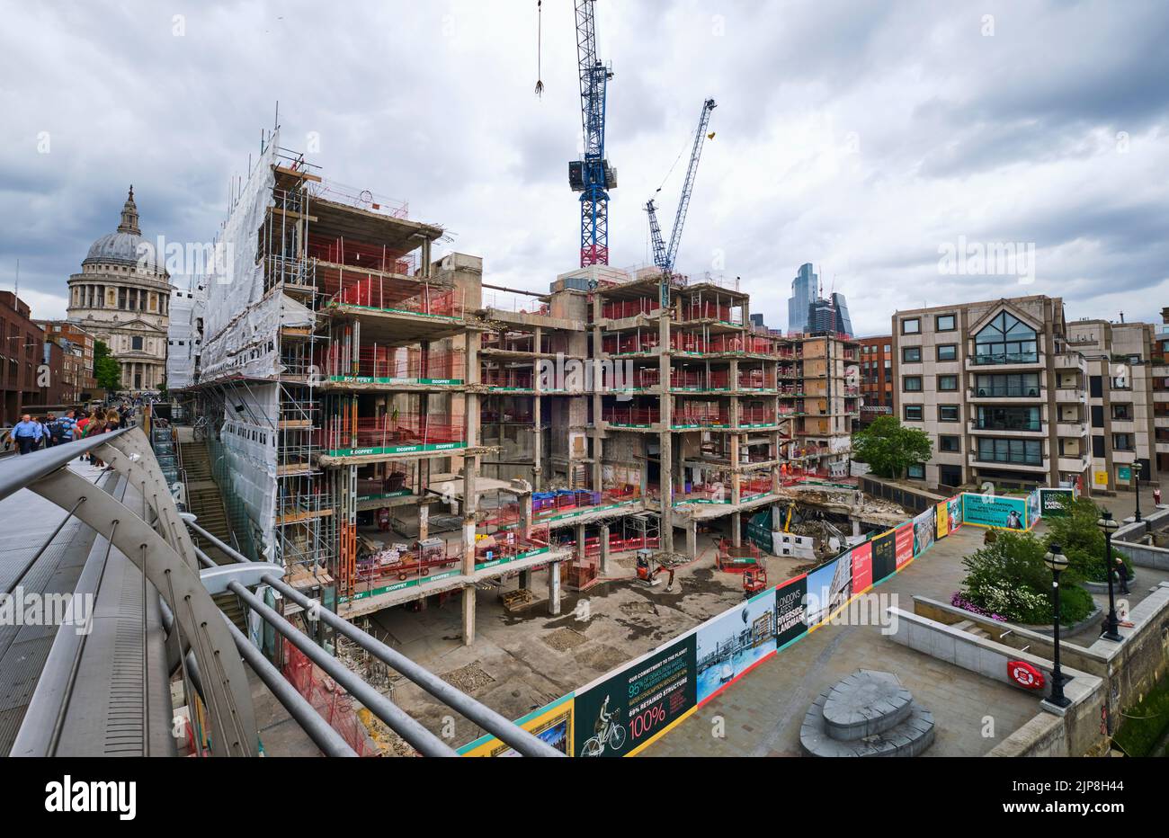 Construction, redevelopment of mixed use, luxury apartments for housing