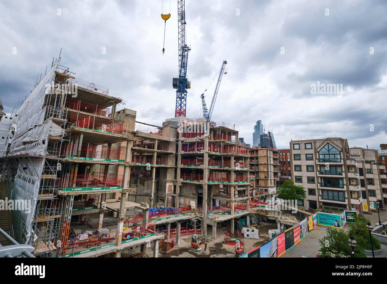 Construction, redevelopment of mixed use, luxury apartments for housing