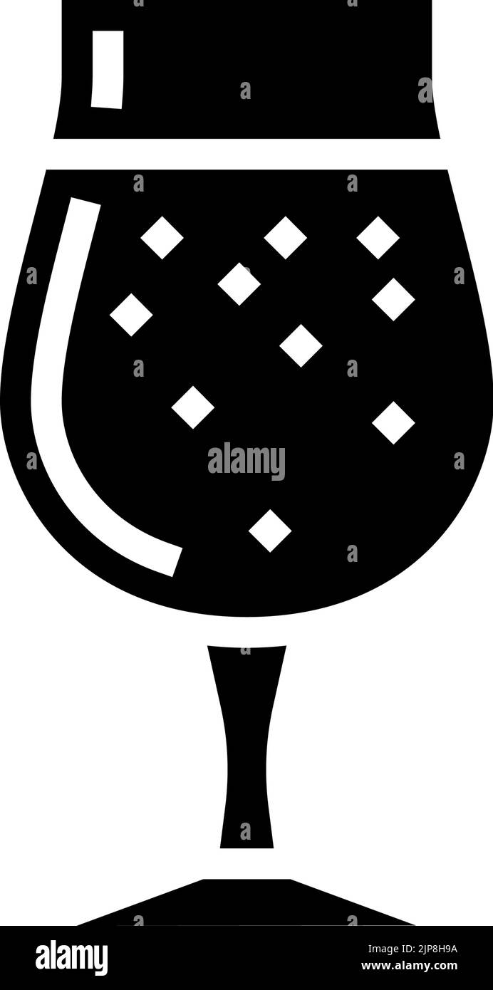 sour ale beer glass glyph icon vector illustration Stock Vector Image