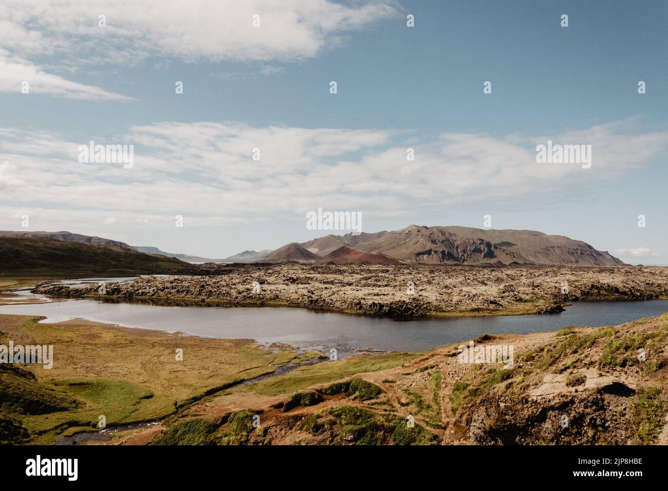 landscape with lake and mountains Stock Photo - Alamy