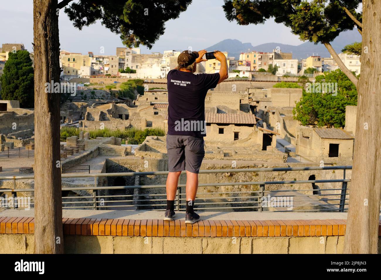 Tourists in Herculaneum Stock Photo