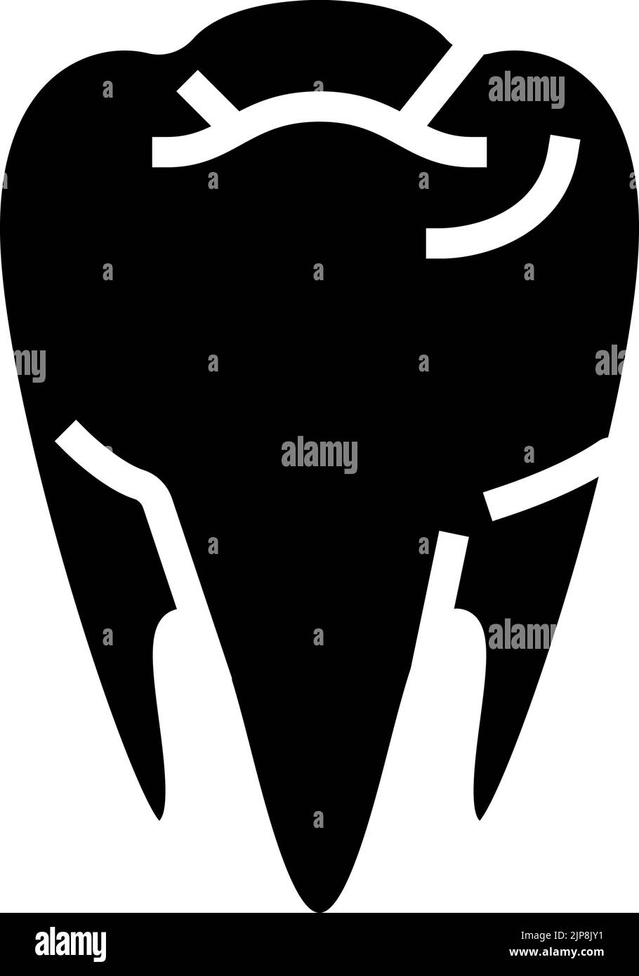 tooth dental care glyph icon vector illustration Stock Vector Image ...