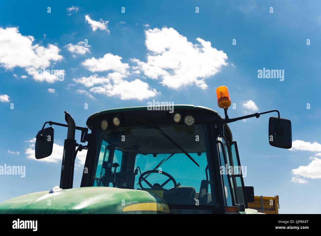 a tractor working on a field. High quality photo Stock Photo