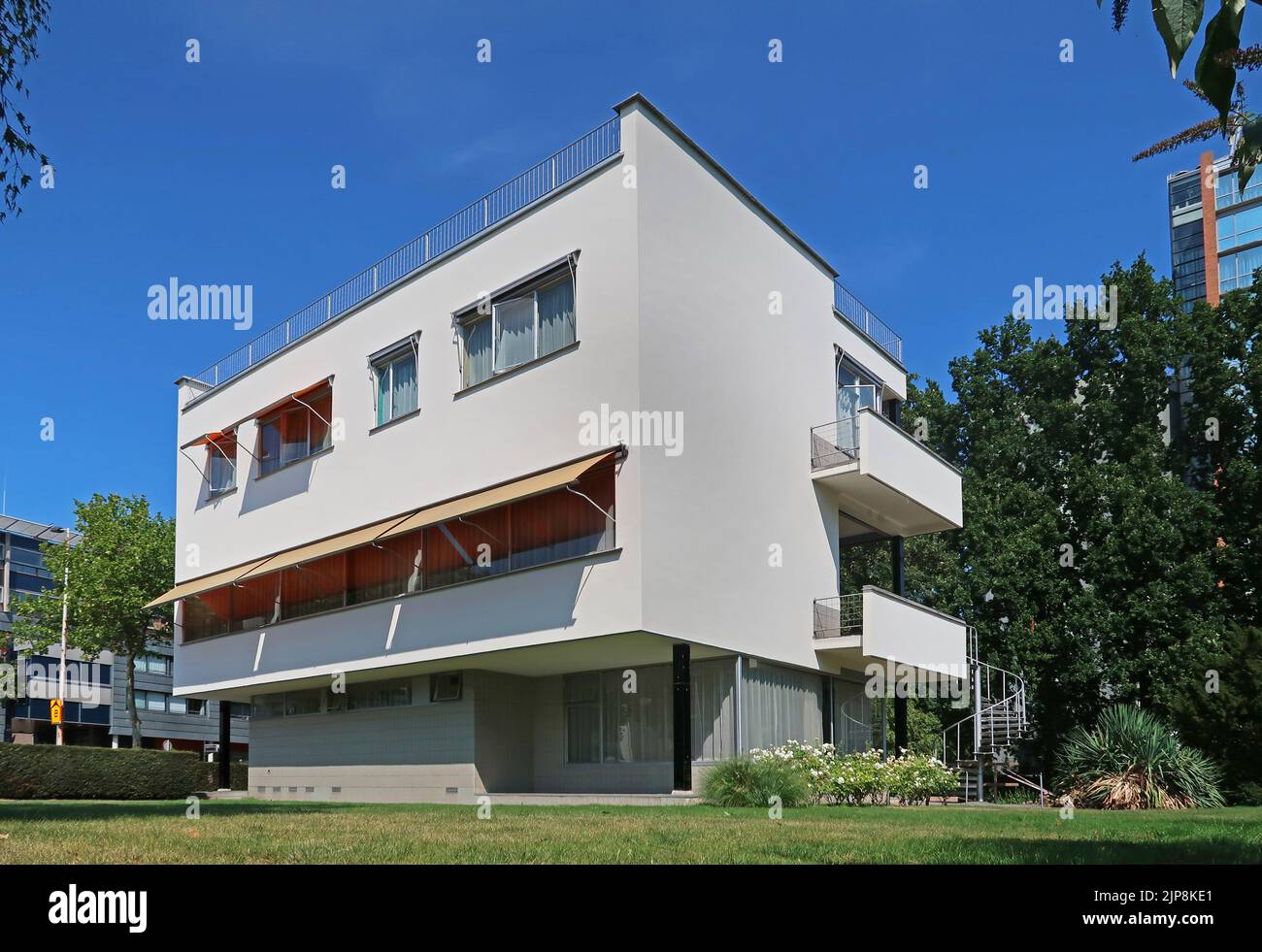 Rotterdam, Netherlands. Exterior view of Huis Sonneveld, the 1930s modernist house now refurbished maintained as a museum. Stock Photo