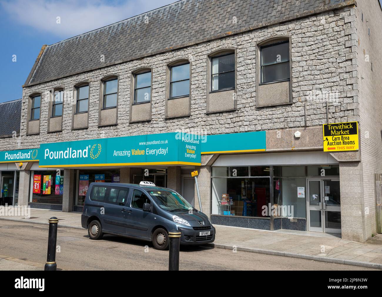 Poundland store in Camborne, Cornwall Stock Photo Alamy