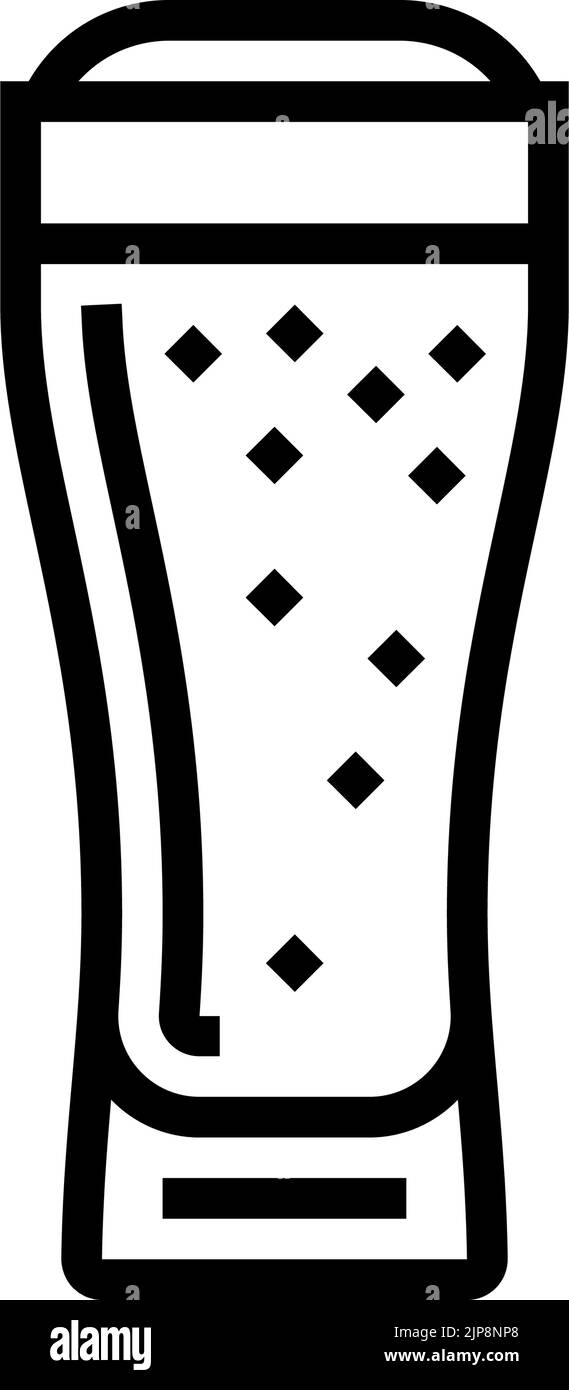 india pale ale beer glass line icon vector illustration Stock Vector