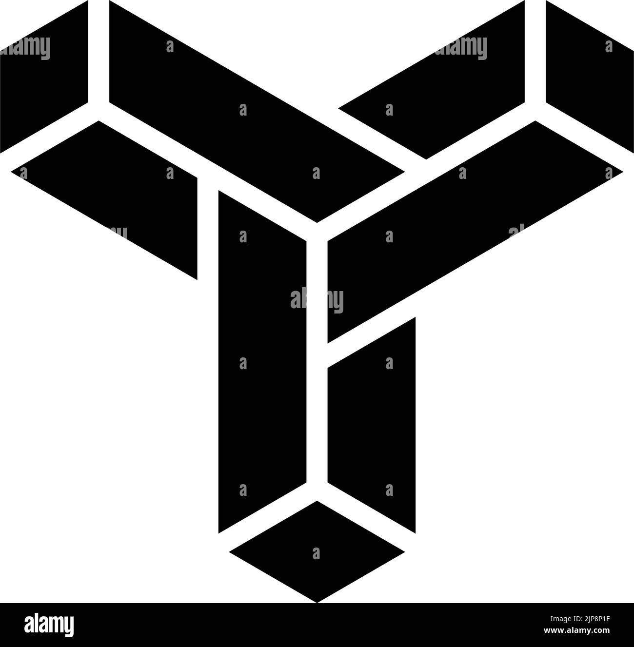 paradox impossible geometric shape glyph icon vector illustration Stock ...