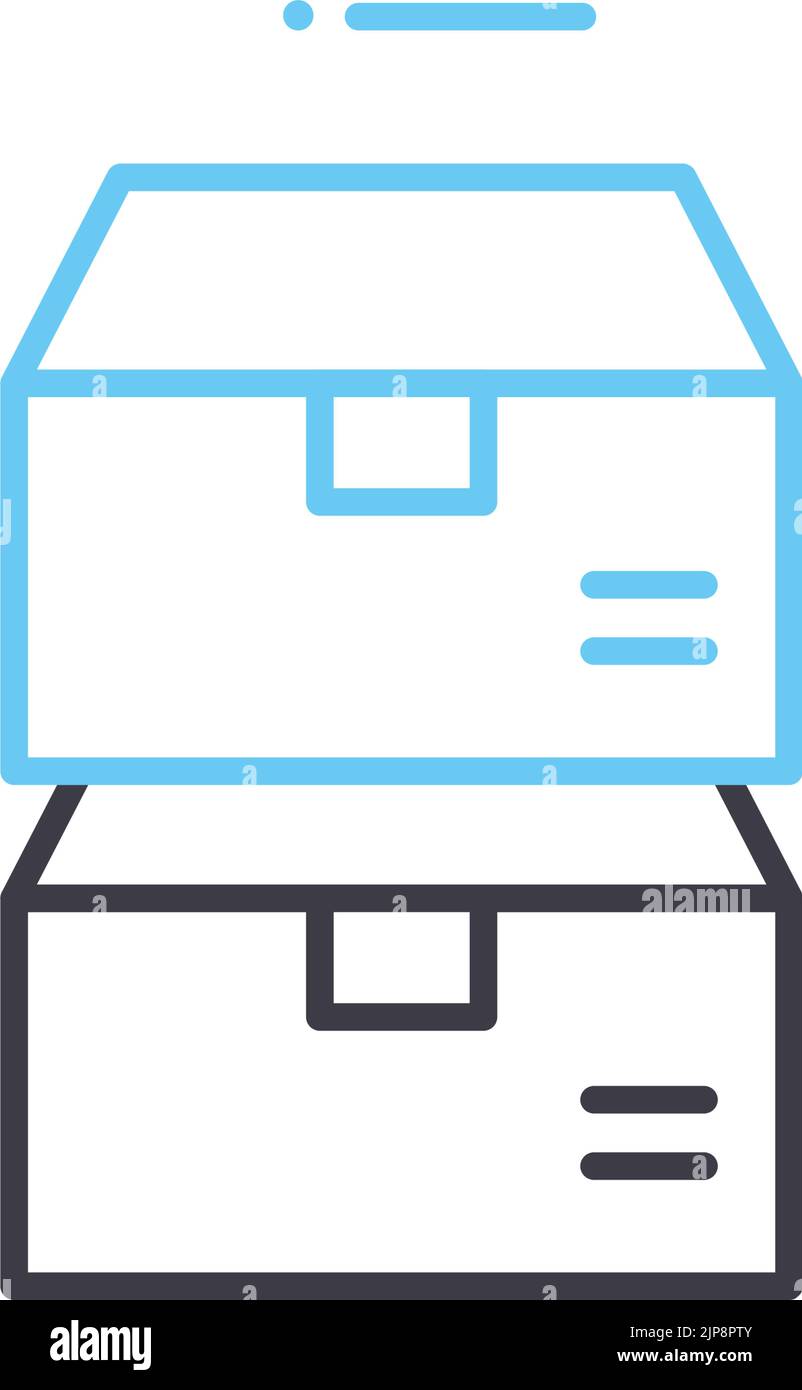 post service line icon, outline symbol, vector illustration, concept ...