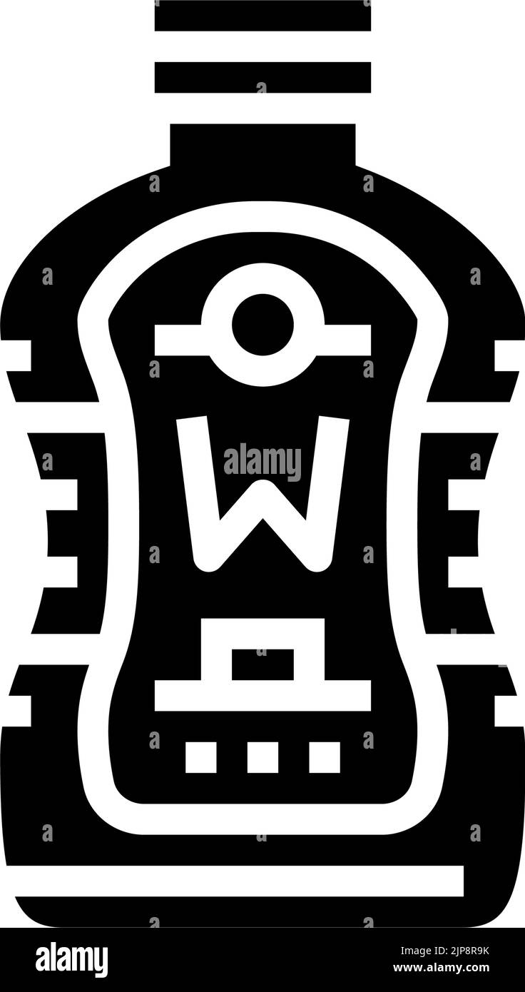 wasabi bottle sauce food glyph icon vector illustration Stock Vector ...