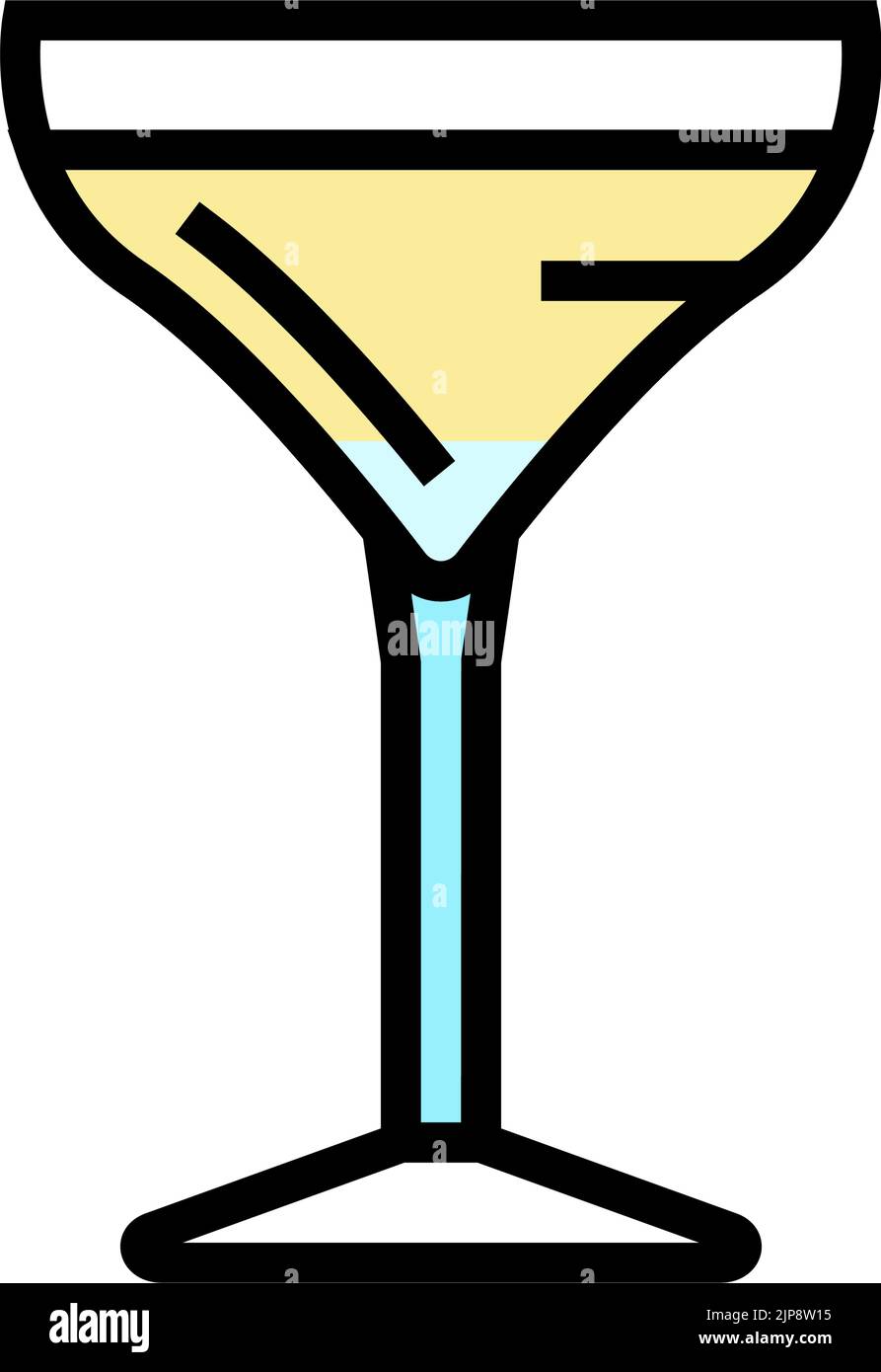 gimlet cocktail glass drink color icon vector illustration Stock Vector