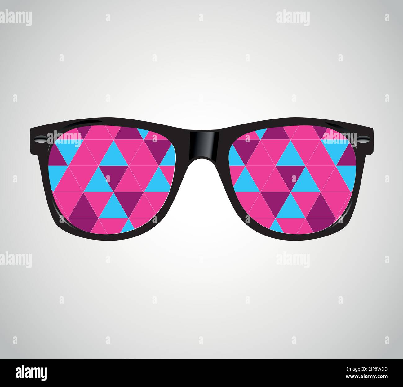 Sunglasses with Polygons Abstract Geometric Triangles Vector Illustration Stock Vector