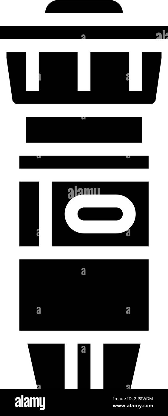 pop up sprinkler water irrigation glyph icon vector illustration Stock ...