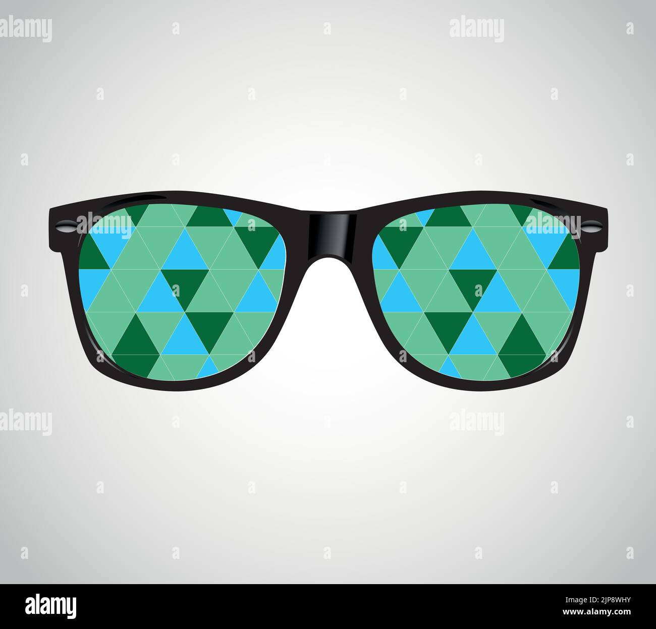 Sunglasses with Polygons Abstract Geometric Triangles Vector Illustration Stock Vector
