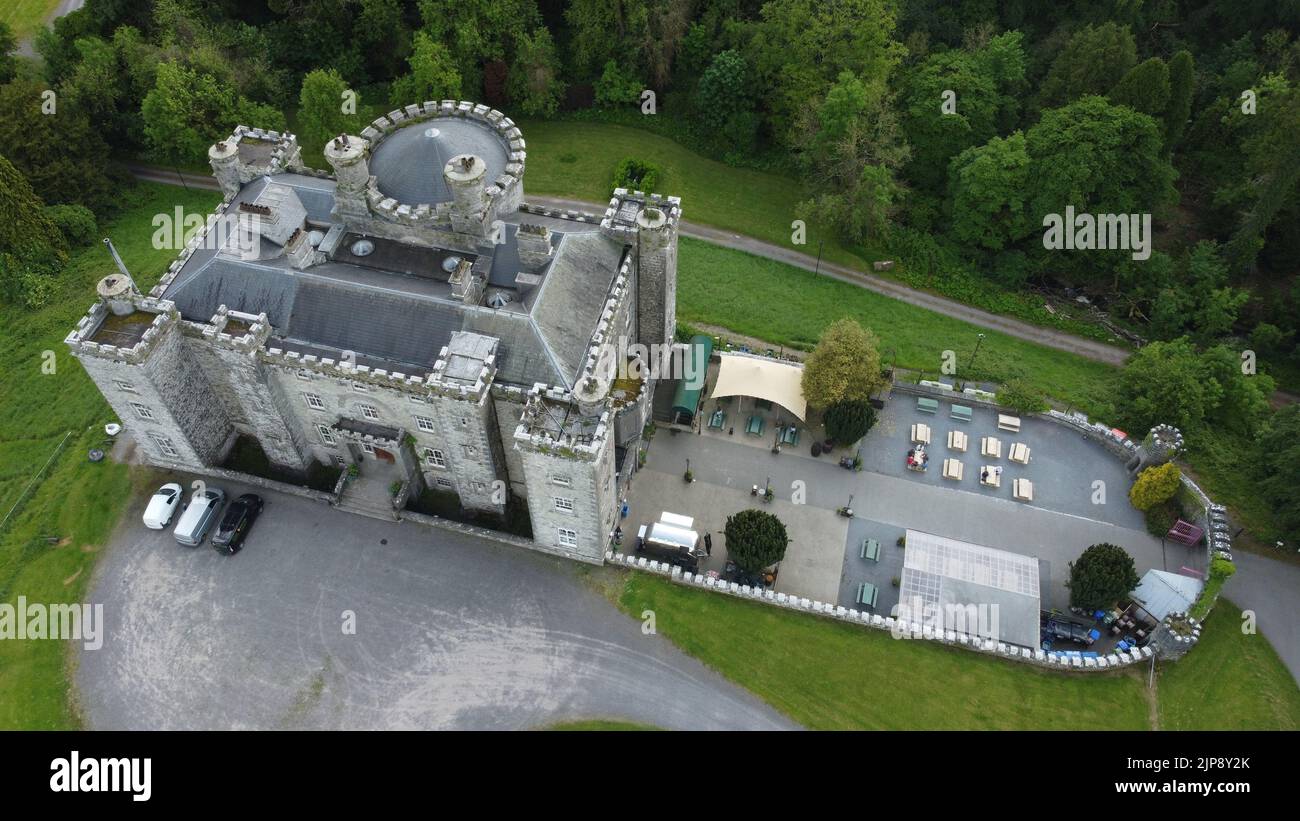 An aerial view of the Slane Castle in Ireland Stock Photo Alamy