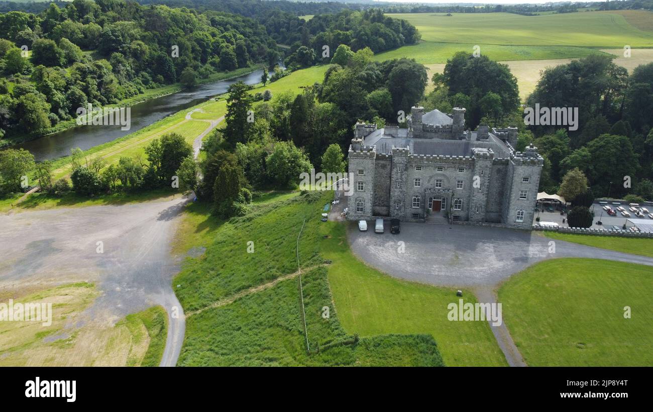 An aerial view of the Slane Castle in Ireland Stock Photo Alamy