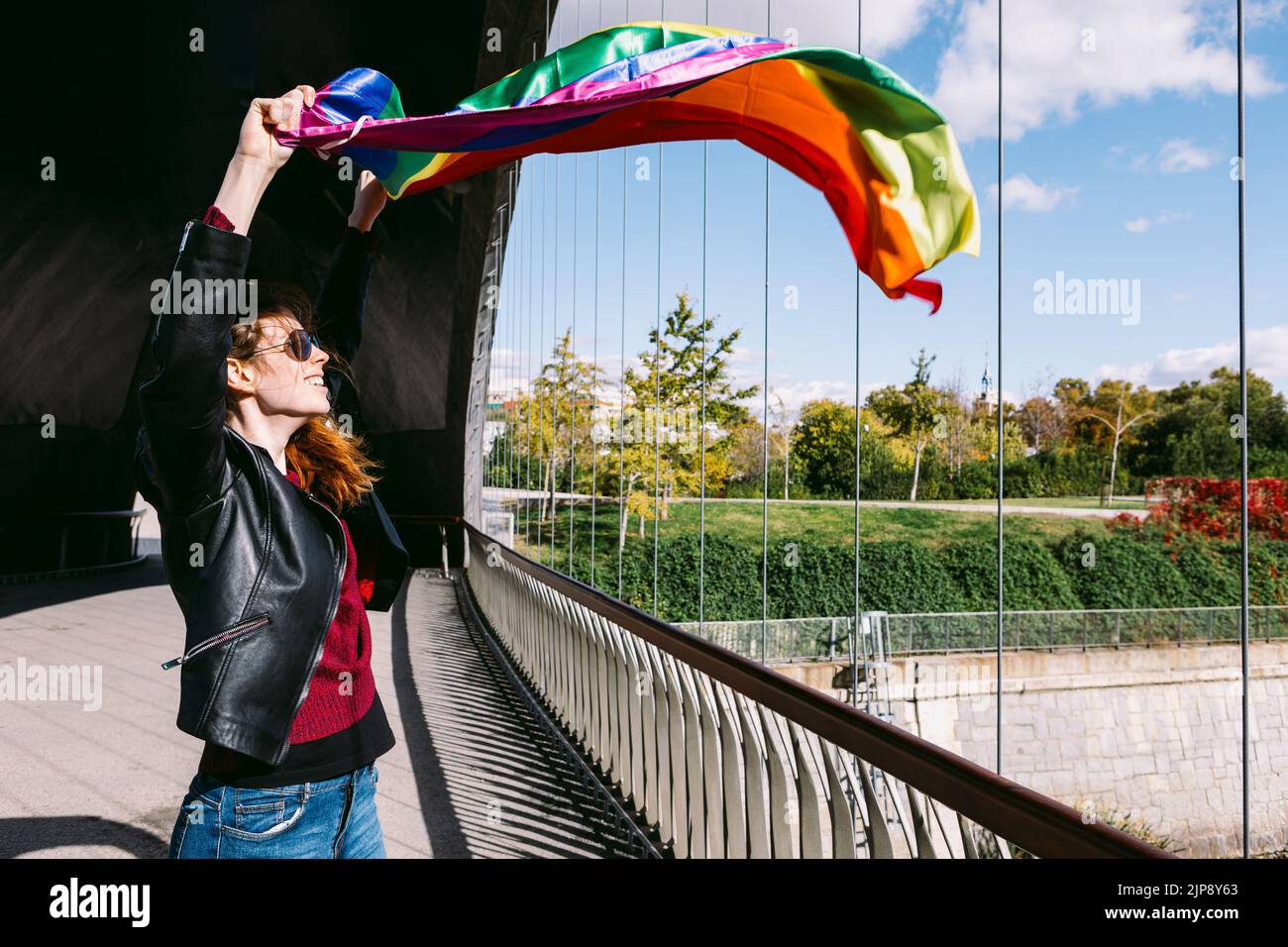 flag, rainbow flag, demonstration, lgbt, original collection, flags, rainbow flags, demonstrations, manifestation, rally Stock Photo