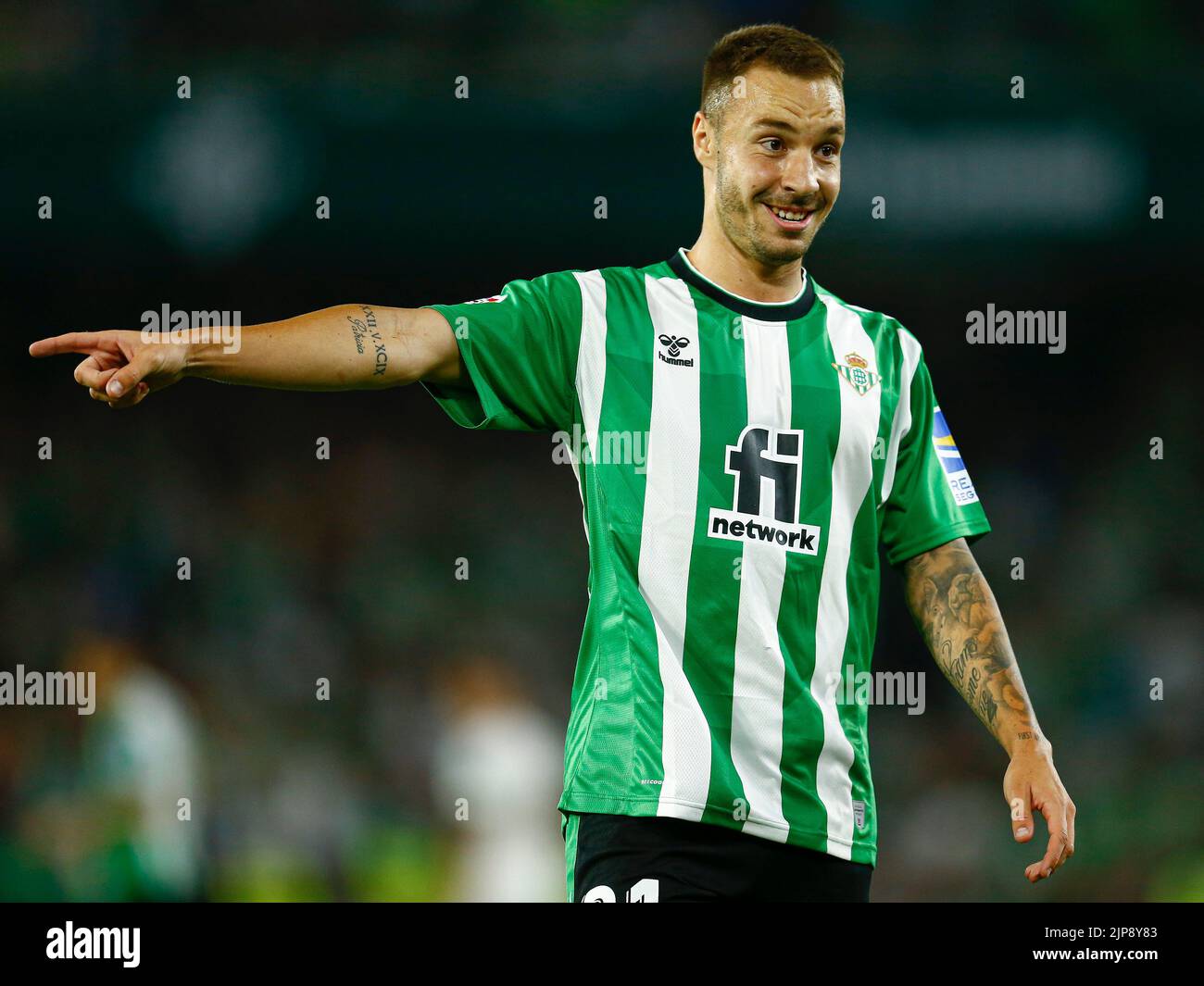 Loren Moron of Real Betis  during the La Liga match between Real Betis and Elche CF played at Benito Villamarin Stadium on August 15, 2022 in Sevilla, Spain. (Photo by Antonio Pozo / PRESSIN) Stock Photo