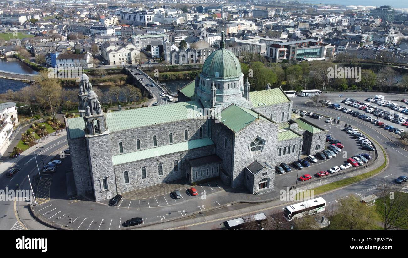 An aerial view of the Galway Cathedral in Ireland Stock Photo Alamy