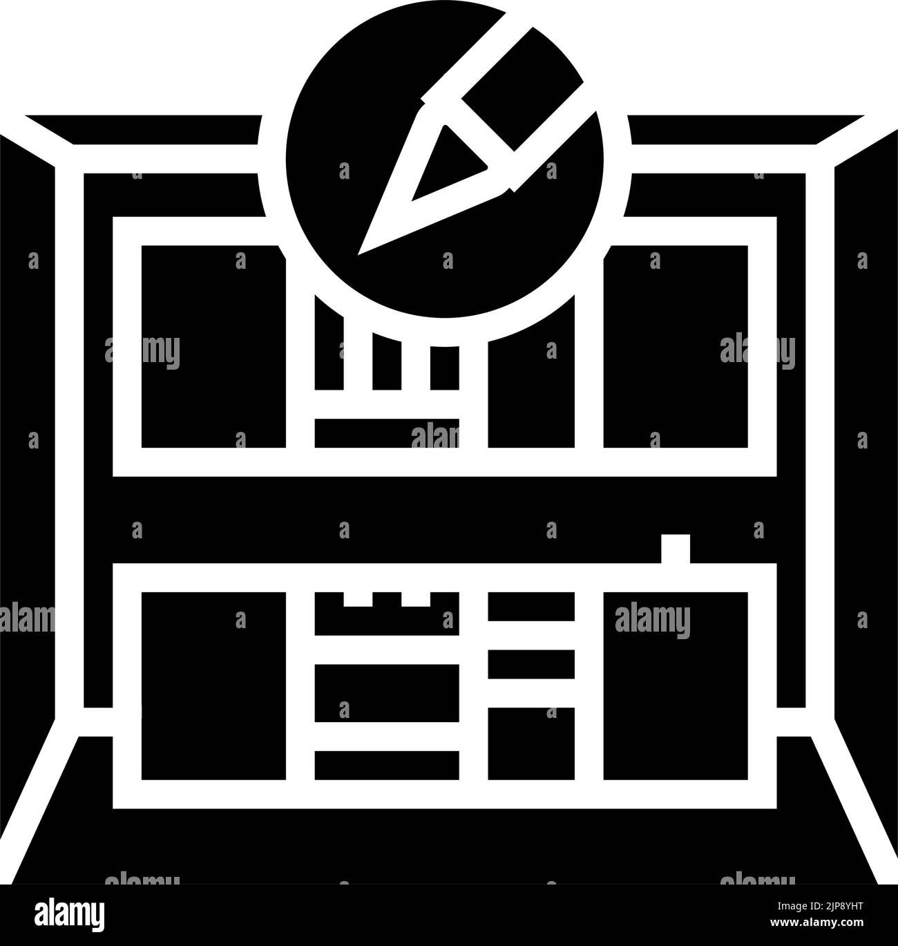 kitchen design room interior glyph icon vector illustration Stock ...