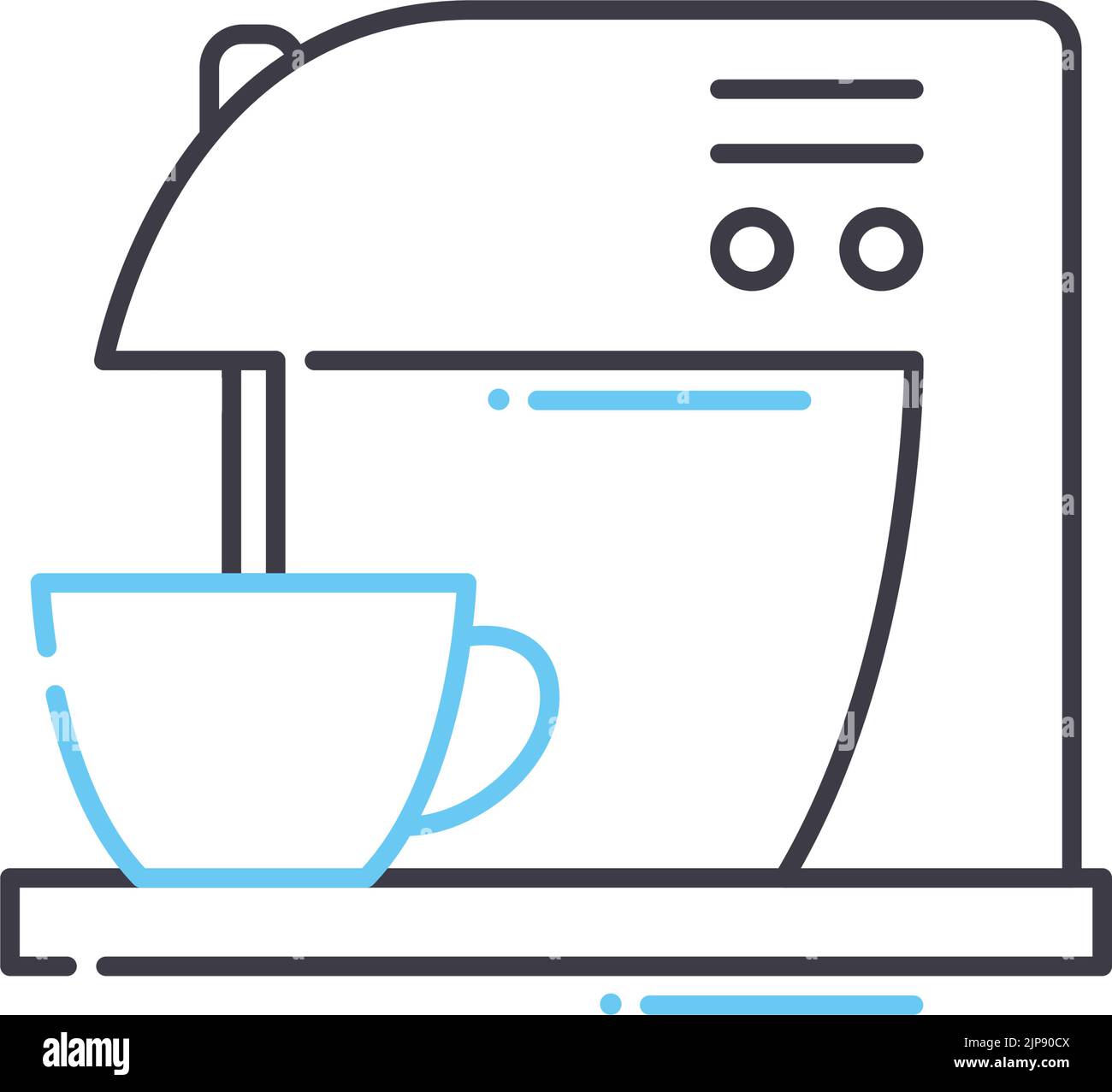 kitchen mixer line icon, outline symbol, vector illustration, concept ...