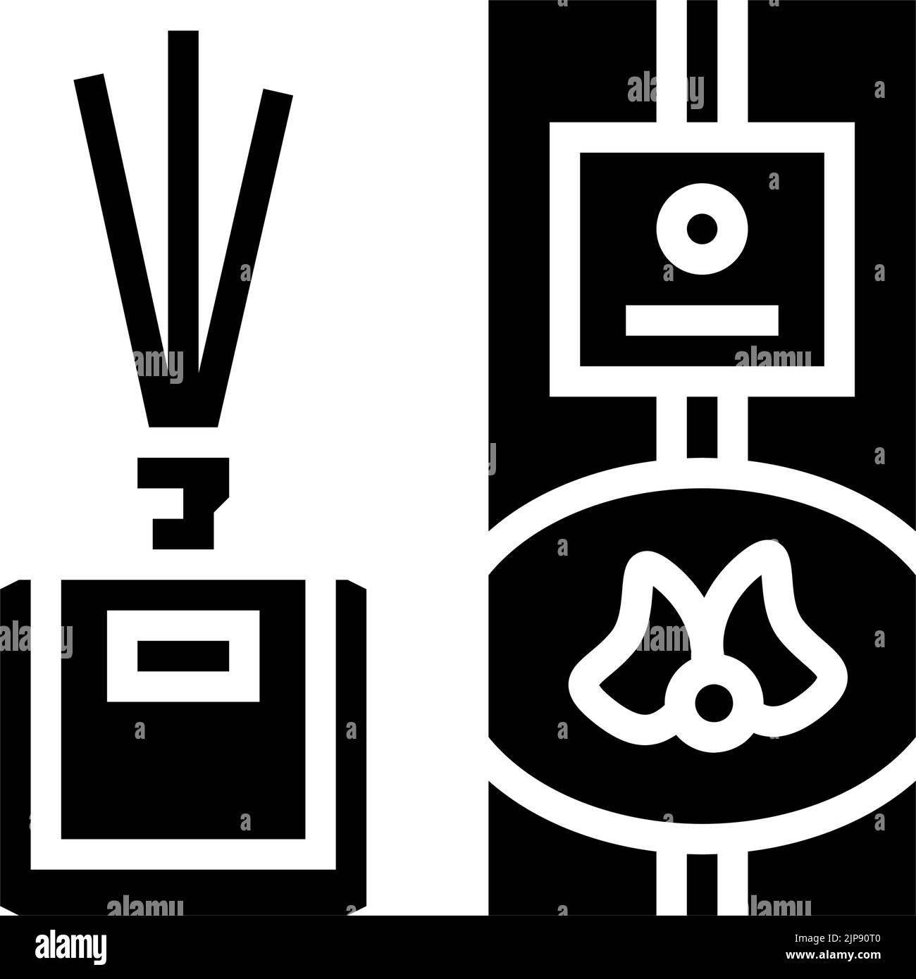 diffuser sticks bottle perfume glyph icon vector illustration Stock ...
