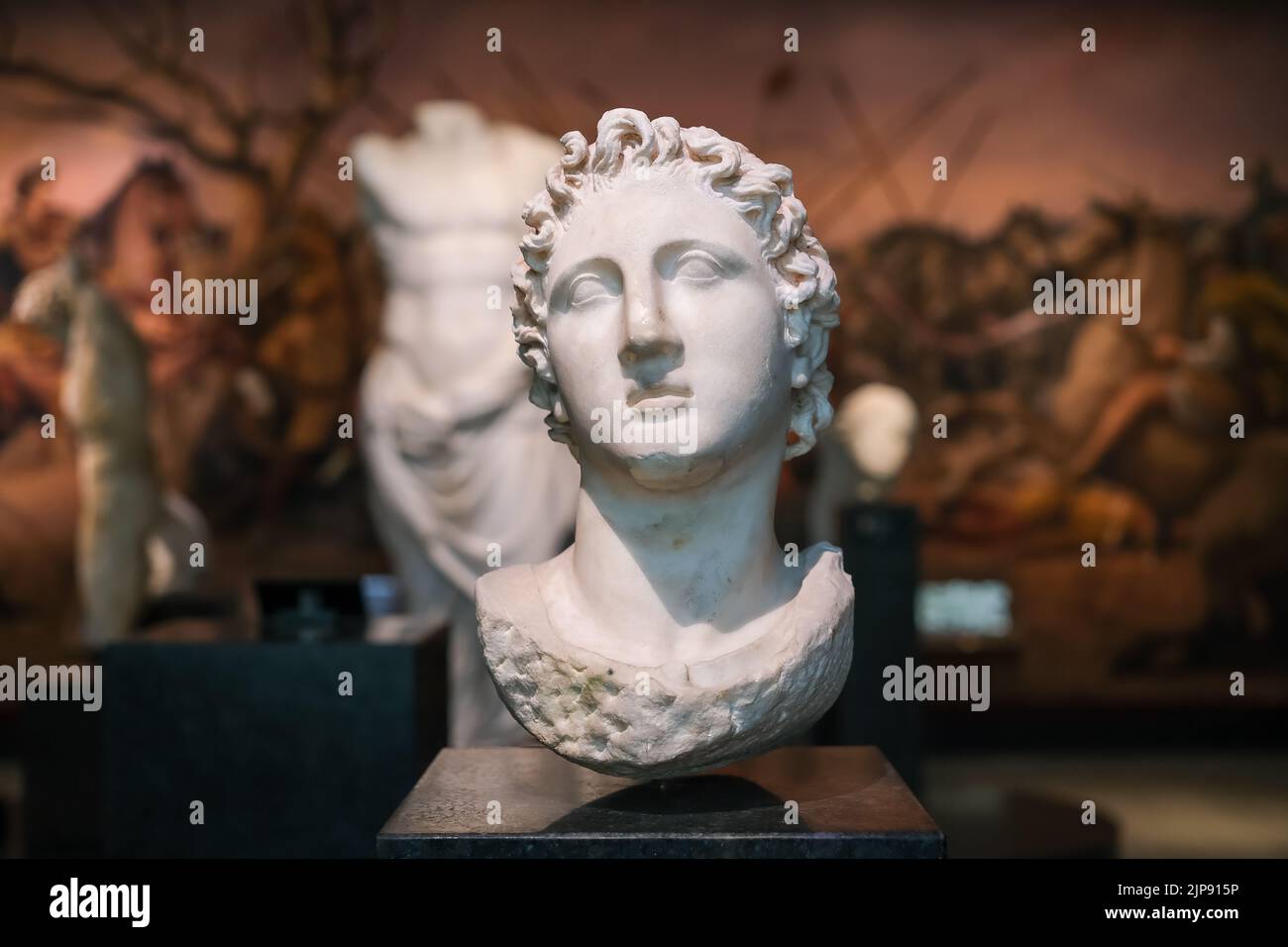 The Alexander the Great Statue in Istanbul Archaeological Museum Stock